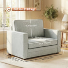 HOMCOM Velvet-feel Accent Chair with Wide Seat for Living Room - Grey-Compact 43.3" width fits perfectly in any small rooms or spaces   
