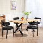 HOMCOM - Chaises de salle à manger avec pieds en acier pour cuisine - noir - lot de 4-Les assises rembourrées offrent un confort exceptionnel 