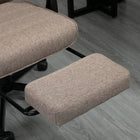 Vinsetto - Chaise d’ordinateur à haut dossier en tissu aspect lin - brun-Roues et siège pivotants assurent une mobilité facile et rapide