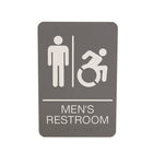 Headline Sign Men's And Women's Restroom ADA Signs Combo Pack with Dynamic In-Motion Accessible - 6" x 9" - Grey/White-New "In Motion" Wheelchair Icon puts emphasis on person being mobile rather than stationary.