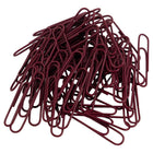 JAM Paper Colourful Jumbo Paper Clips - Large 2" - Burgundy Maroon - 75 Pack-Quantity: 75 per box | Packed in a reusable clear box to keep your desktop or your desk drawer organized