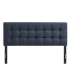 Modway Lily Upholstered King Size Headboard - Navy Chenille-Padded Construction