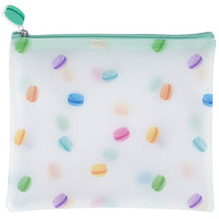 Merangue Frosted Flat Pouch - Macaron-Frosted Pencil pouch