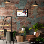 Nathan Mackinnon Colorado Avalanche Shooting - Framed Canvas - 31" x 22"-Officially licensed by the NHL and NHLPA
