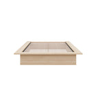 Nexera - Lit plateforme double Malibu en chêne blond naturel-Silhouette polyvalente : Forme rectangulaire qui s'accorde avec différents styles de décoration