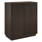 Hudson&Canal Mansfield 28"W Accent Cabinet - Alder Brown-Modern contemporary design for your home office, bedroom, or living spaces