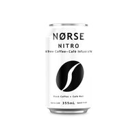 Norse Nitro Cold Brew Coffee - Harar Black Coffee - 355 mL - 12 Pack-Made with Grade 1 Ethiopian Moka Harar coffee