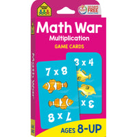 School Zone Publishing Math War Multiplication Game Cards -Fun underwater-themed cards