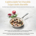 Gotham Steel - Batterie de cuisine antiadhésive en céramique 12 pièces - Crème-Répartition uniforme de la chaleur : corps en aluminium avec base spiralée pour une chauffe rapide et homogène, moins de zones chaudes/froides