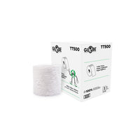 Globe Commercial TT500 Standard Toilet Tissue - 2 Ply - White - 500 Sheets/Pack - 48 Pack-1.64” core diameter and 4.25” roll diameter