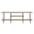 Manhattan Comfort Celine 70.86" Modern Console Table - Rustic Grey-Modern Contemporary Low Console Perfect For Living Room and Home Office Usage