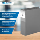Davis Group Super économie, Reliure à anneaux en “D” inclinés 3 po, paquet de 6 – Gris-Anneau En D, Non Verrouillable