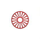 Tramontina - Dessous de plat rond en fonte émaillée de 7 po Series 1000 – Rouge gradué-Finition émaillée rouge dégradée élégante