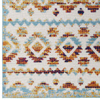 Modway - Reflect Treillis marocain en diamant abstrait Takara Tapis intérieur et extérieur de 5 pi l x 8 pi L - Multicolore-Haute densité / Tissé à la machine