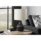 Monarch Specialties 17" H Contemporary Table Lamp - Black Ceramic / Ivory / Cream Shade-Enjoy effortless operation with the convenient on/off turn knob switch using a standard 60W bulb (not included), allowing you to illuminate your environment with ease