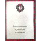 Rosedale General Christmas Greeting Cards/Envelopes - 5-1/2" x 8" - Best Wishes: Christmas Wreath - 12 Pack-Printed on premium uncoated paper