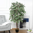 Outsunny - Arbre ficus artificiel en pot 5,3 pi pour décoration intérieure de la maison - vert-La plante comprend 1008 feuilles qui apportent une sensation naturelle à votre pièce 