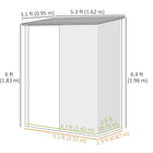 Outsunny Outdoor Storage Shed with Single Door - 5' x 3' - Brown-Sloped roof will help rainwater to drain quickly 