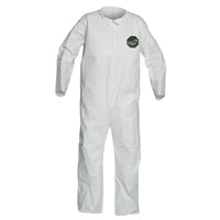 Dupont Personal Protection Coverall, Proshield 50, Zipper Front, White, 2XL, 25 Pack (NB120SWH2X002500)-Material: Microporous