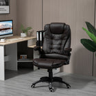 Vinsetto Height Adjustable Executive Office Chair with Swivel Wheels and Arms - Brown-Adjustable seat height can match your desk or your sitting habit