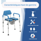 Journey - Chaise d’aisance 3-en-1 SoftSecure avec Microban-Le cadre léger en aluminium résistant à la rouille avec embouts antidérapants offre une stabilité accrue