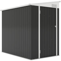 Outsunny - Abri de jardin en acier 4 pi x 6 pi avec porte verrouillable et 2 aérations pour l’arrière-cour-La structure en acier offre un support fiable et résiste à la rouille  
