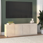 Hudson&Canal Renad TV Stand for TV's up to 78" - Alder White-Features easy assembly