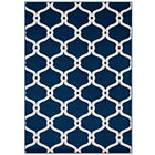 Modway - Beltara Treillis transitionnel en maillon de chaîne Tapis de comédie 8 pi l x 10 pi L - Bleu marocain et ivoire-Tapis de transition en maillage de chaîne