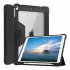 Bulk Packaging Rugged Folio Case with Pencil Holder iPad 10.2" 2021/2020/2019 - Black-Strong magnetic connection to create a stable viewing stand for your tablet. Two angles are provided for satisfying your viewing and typing needs. Avoid any joint pain, and free your hands for other entertainments