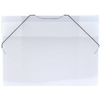JAM Paper Plastic Portfolio with Elastic Closure Large - 11 x 15 x 1/2 - Clear Grid-Clear Grid Plastic Portfolio with Elastic Closure