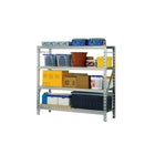 Hardware Machinery - Étagère de rangement robuste en acier pour garage - Argent-Conception stable et peu encombrante pour organiser des objets lourds et volumineux