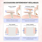 MotionGrey - Chaise de bureau ergonomique Mellow - Dossier en maille haute avec accoudoirs réglables - Rose-8