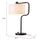 Zuo Middlemist Table Lamp - White-3 year limited warranty