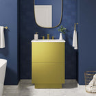 Modway Quantum 24" Bathroom Vanity - White/Gold-MDF Construction