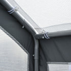 Outsunny 8' x 6' x 7.5' Heavy-duty Walk-in Greenhouse - White- Connected with screws between steel poles, makes it more sturdy  