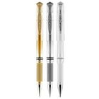 uni-ball Signo Gel Impact Pens - 1.0mm - Assorted Metallic - 3 Pack-Ink Color: Gold, Silve, White