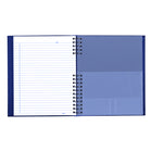 Blueline NotePro Ruled Notebook - 10-3/4" L x 8-1/2" W - Indigo Blue - 300 Pages-Blue ruling with margin