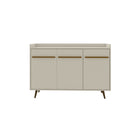Manhattan Comfort Bradley 53.54" Mid-Century Modern Buffet Stand - Off White-Mid-Century Modern Buffet Stand for Dining and Living Room Use