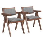 Zuo Delhi Dining Chair - Grey/Walnut - Set of 2-Assembly required