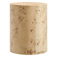 Modway - Cosmos Rond de 16 po Table d’appoint en bois de burle - Burl naturel-Design moderne, inspiré de la nature