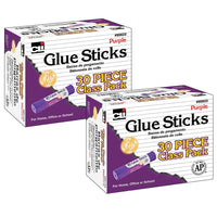 Charles Leonard Glue Sticks - Class Pack - 0.28 oz - Purple - 2 Packs of 30-Whether you need to glue your crafts or paper this glue stick can handle the job