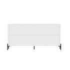 Manhattan Comfort Abbey Modern Accent Cabinet and Sideboard - White - Set of 2-15.7" L x 66.9" W x 32" H