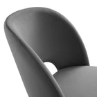 Modway Rouse Performance Velvet Dining Side Chair - Charcoal-8