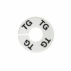 Eddie's Round Size Divider - French TG - White Sizer with Black Print - 100 Pack-White plastic with black text