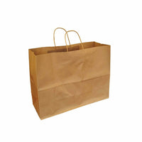 Eddie's-Sacs à provisions en papier kraft 100 % recyclé - 16"W x 6"D x 12"H - Kraft - Paquet de 100 (226206-100)-Sacs à provisions en papier kraft 100 % recyclé