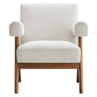 Modway Lyra Boucle Fabric Armchair - Ivory-Assembly Required
