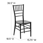 Flash Furniture - Chaise empilable Chiavari série Hercule PREMIUM en résine, noir (LEBLACK)-Fini antiadhésif et antistatique