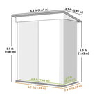 Outsunny - Remise de rangement extérieure en métal avec portes verrouillables-Conception en appentis économisant de l'espace et aidant à rester stable en utilisant des structures existantes