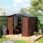 Outsunny 8' x 7' Outdoor Storage Shed-4 ventilation windows keep the interior dry and fresh
