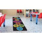 Ashley Productions Smart Poly The Original Fun Mat Mat Runner - 15.5" x 47" - Numbers 1-10 - Chalk Circles-Slip-Resistant and Durable: Heavy-duty rubber backing ensures safety and durability, perfect for high-traffic areas.